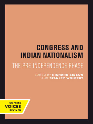 cover image of Congress and Indian Nationalism